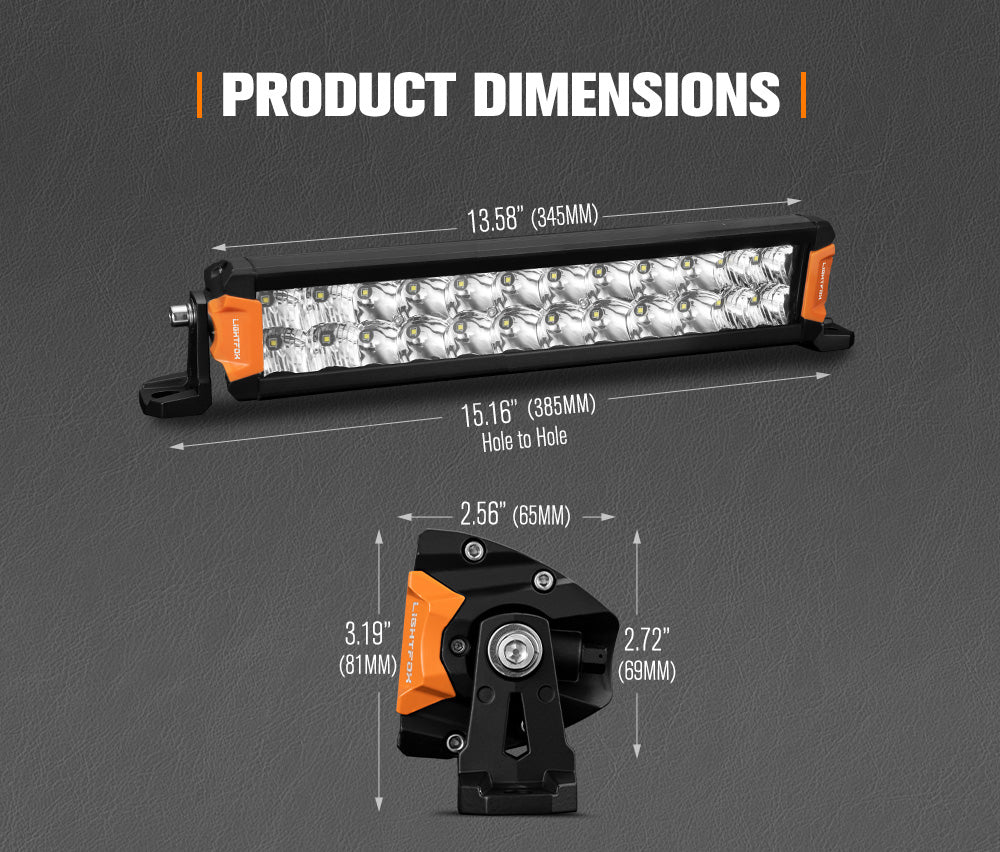 Lightfox Rigel Series ไฟ LED ขนาด 12 นิ้ว 1Lux@337m IP68 8,320LM