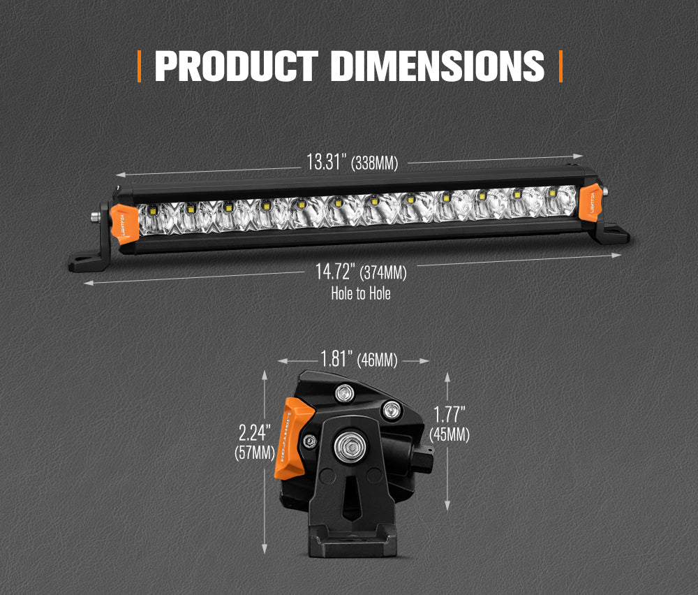 Lightfox Vega Series ไฟ LED ขนาด 14 นิ้ว 1Lux@319m IP68 7,548LM