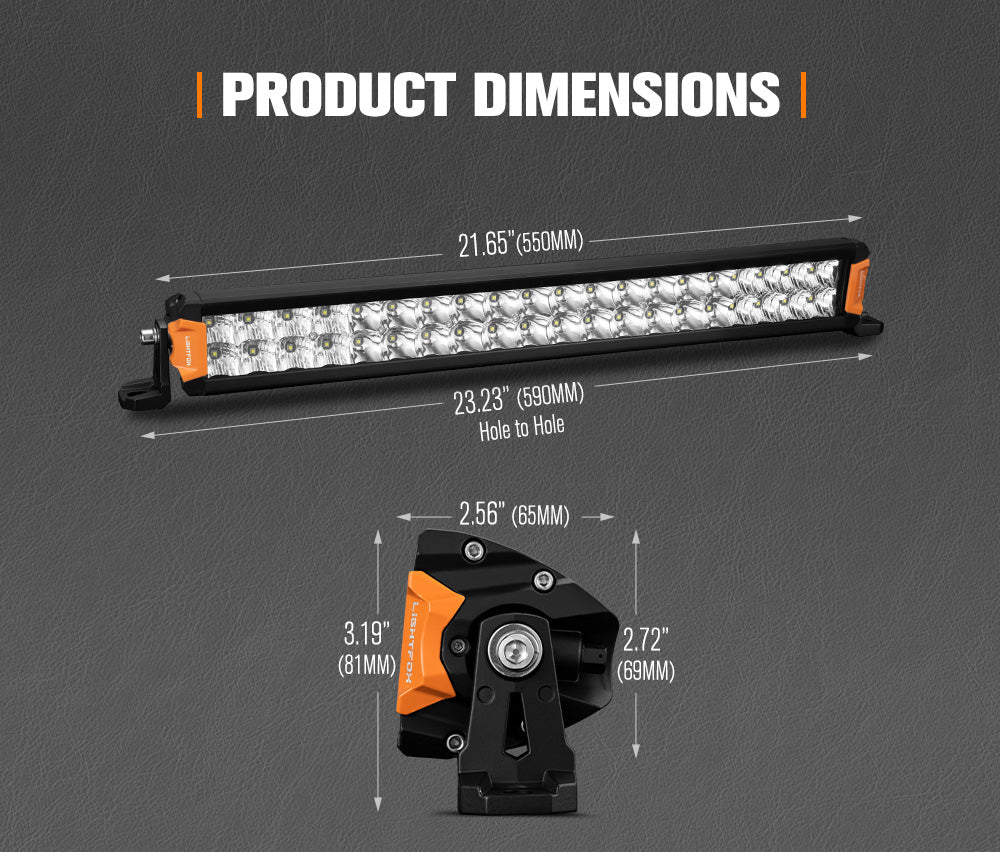 Lightfox Rigel Series ไฟ LED ขนาด 20 นิ้ว 1Lux@509m IP68 15,096LM