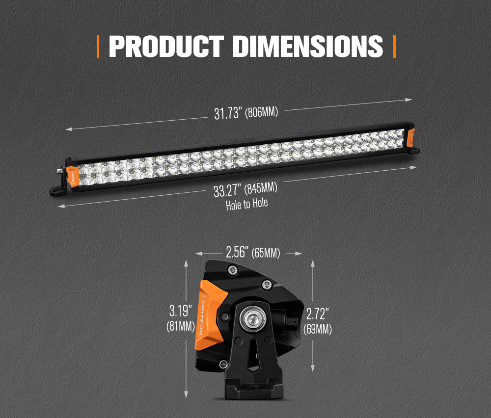 Lightfox Rigel Series ไฟ LED ขนาด 30 นิ้ว 1Lux@612m IP68 22,644LM