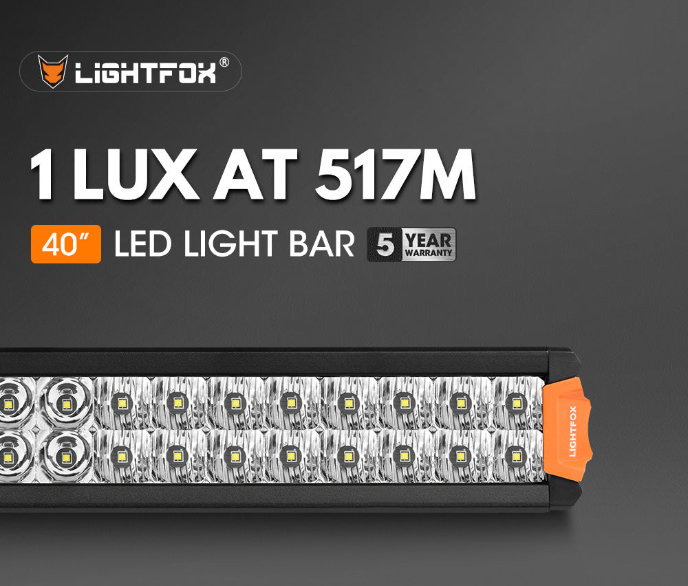 ไฟ LED Lightfox รุ่น Rigel ขนาด 40 นิ้ว ความสว่าง 1 ลักซ์ ที่ระยะ 517 เมตร มาตรฐาน IP68 ความสว่างรวม 18040 ลูเมน