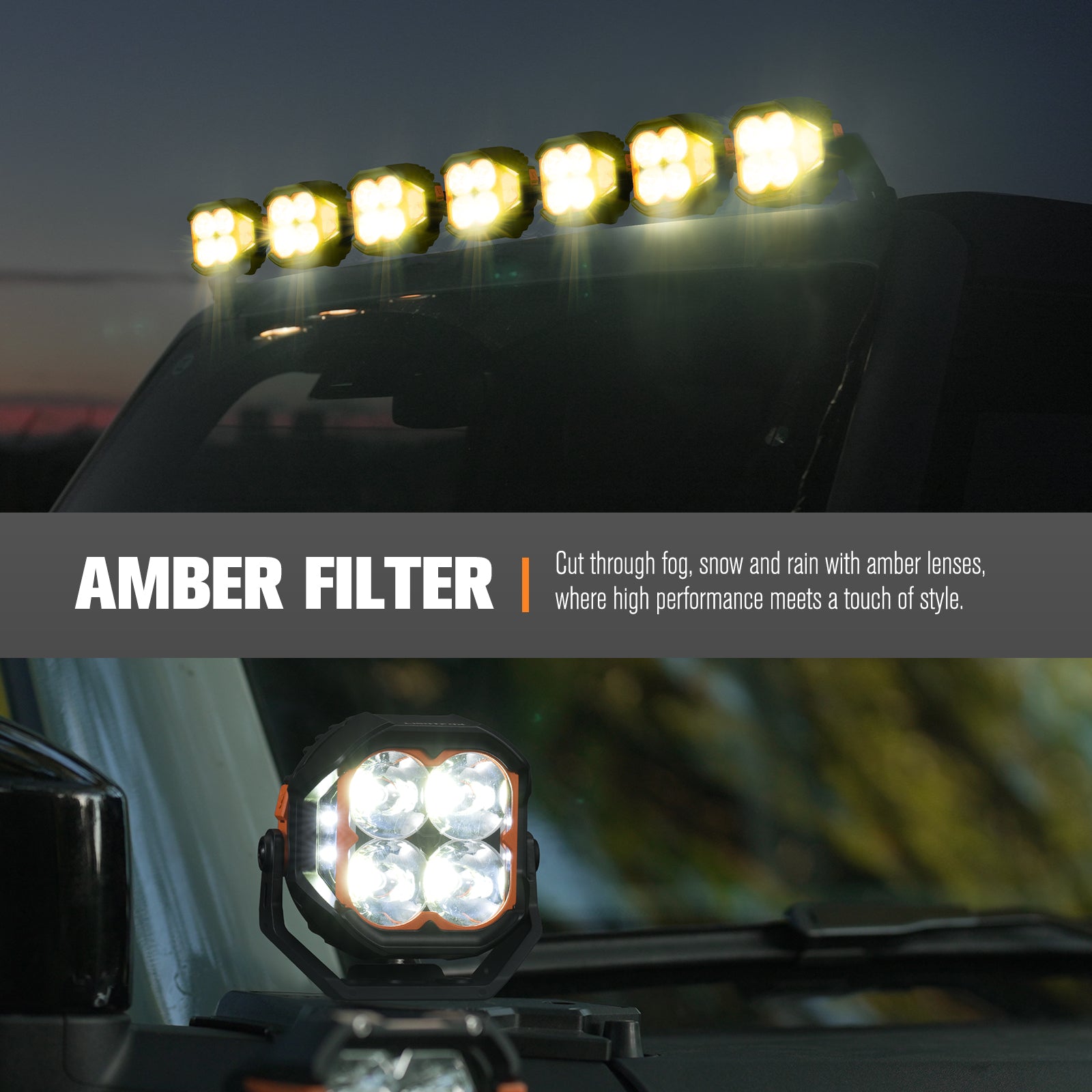 ไฟทำงาน LED Lightfox Cygnus Pro ขนาด 5 นิ้ว ความสว่าง 1 ลักซ์ ที่ระยะ 536 เมตร มาตรฐาน IP68 ความสว่าง 15,144 ลูเมน