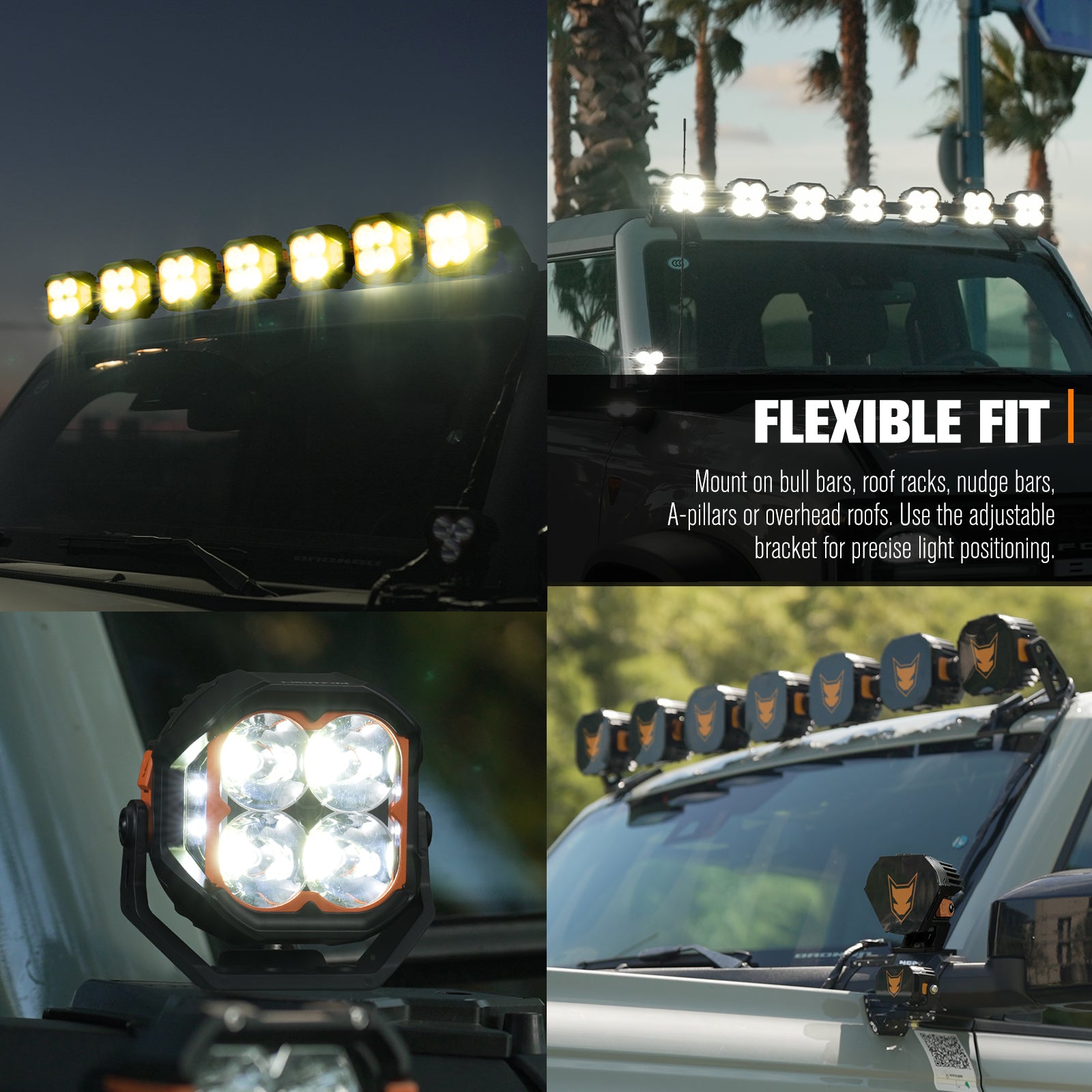 ไฟทำงาน LED Lightfox Cygnus Pro 5 นิ้ว ความสว่าง 1 ลักซ์ @ 400 ม. IP68 7,225.13 ลูเมน