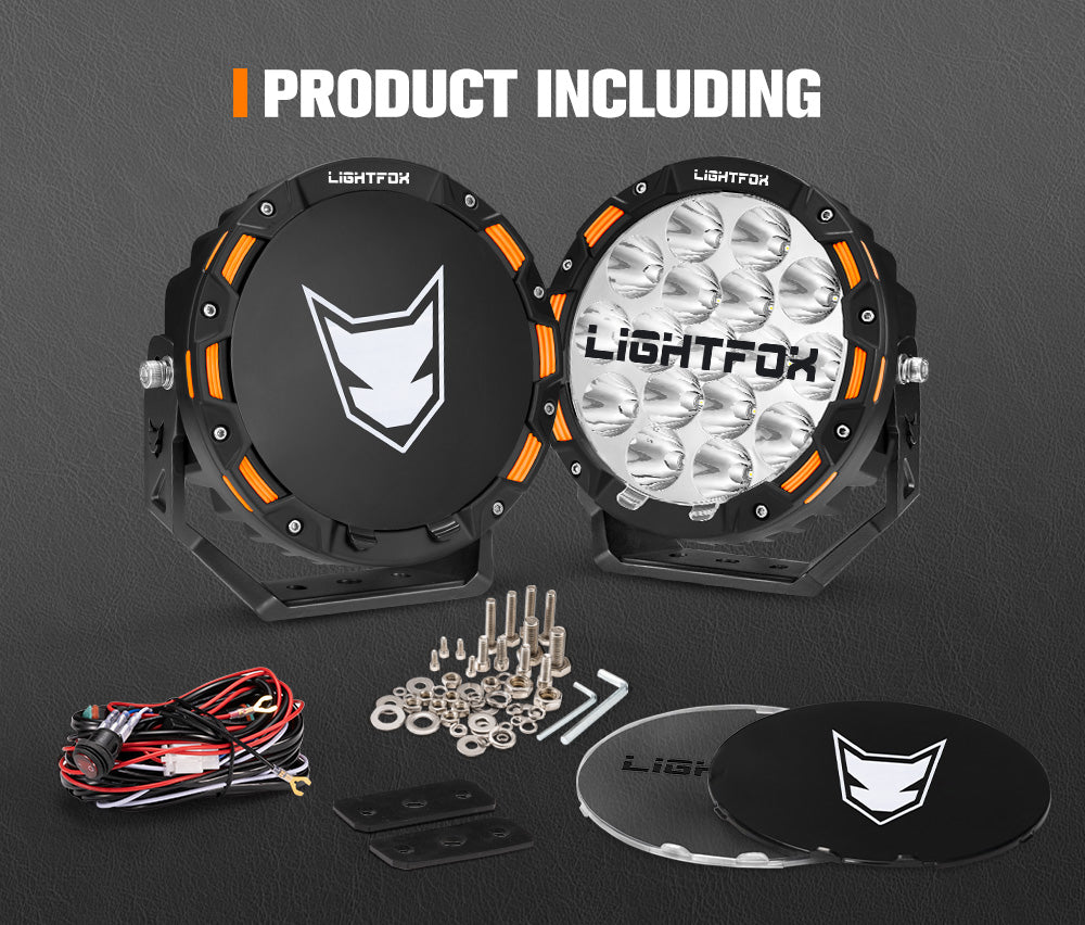 ไฟขับเคลื่อน LED Lightfox ขนาด 7.5 นิ้ว ความสว่าง 1 ลักซ์ ที่ระยะ 1,032 เมตร มาตรฐาน IP68 ความสว่าง 13,226 ลูเมนส์