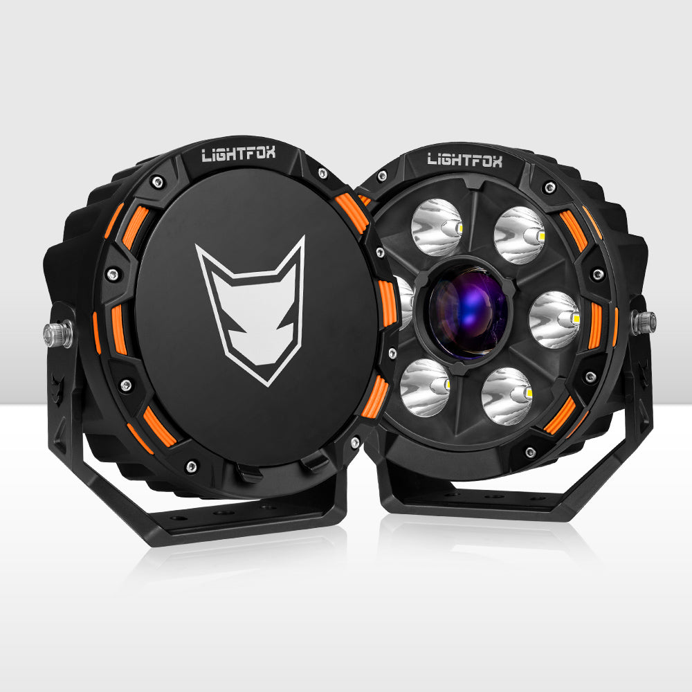 ไฟขับรถ LED เลเซอร์ Lightfox 7 นิ้ว 1Lux@2,226m IP68 11,285LM