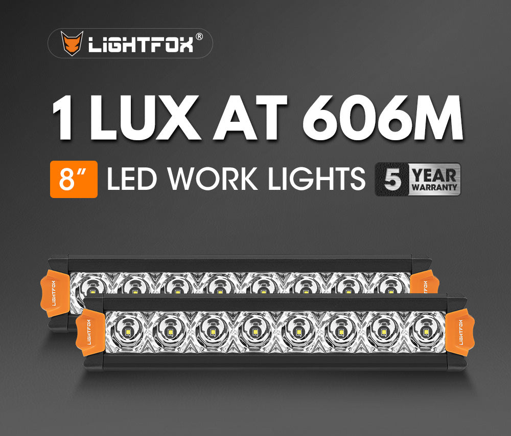 ไฟ LED Lightfox Vega Series ขนาด 8 นิ้ว ความสว่าง 1Lux@606m IP68 ความสว่าง 8,856LM