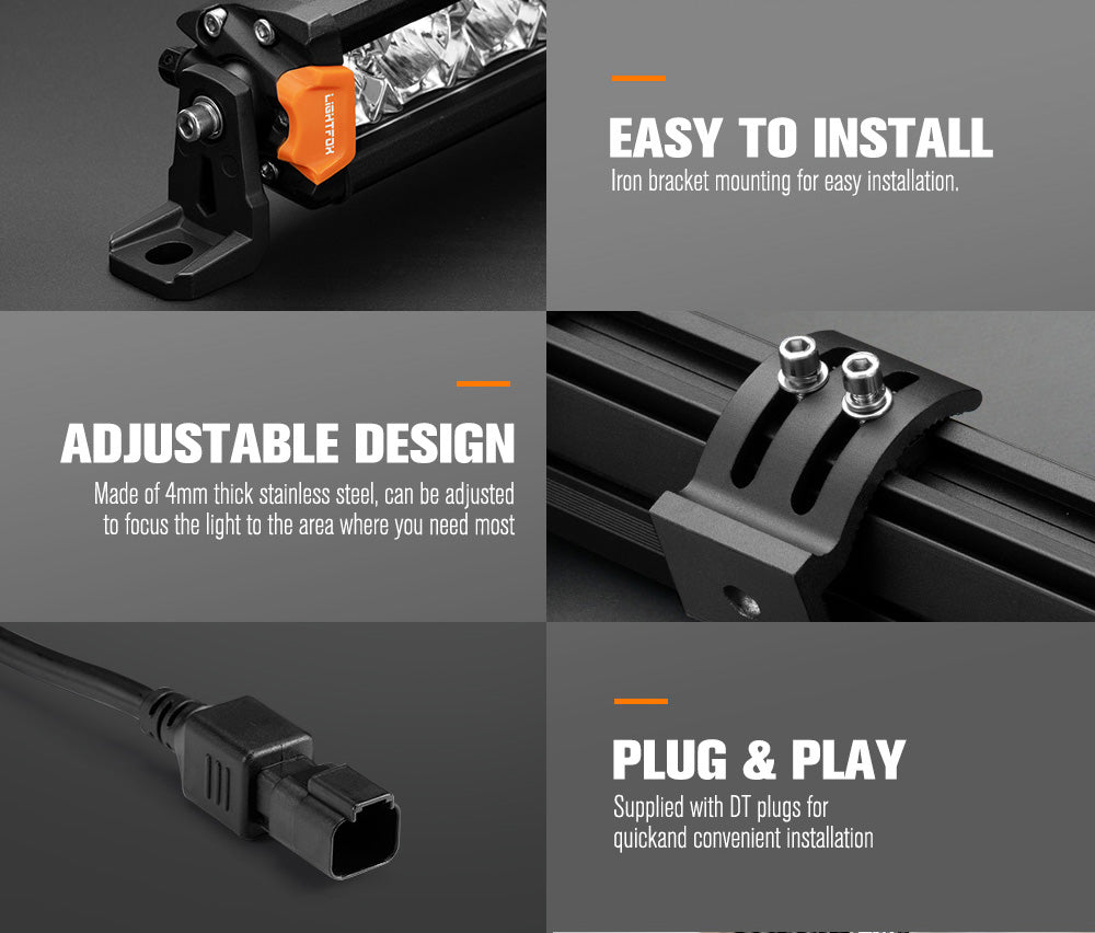 ไฟ LED Lightfox รุ่น Vega Series ขนาด 8 นิ้ว ความสว่าง 1 ลักซ์ ที่ระยะ 349 เมตร มาตรฐาน IP68 ความสว่างรวม 6,204 ลูเมน