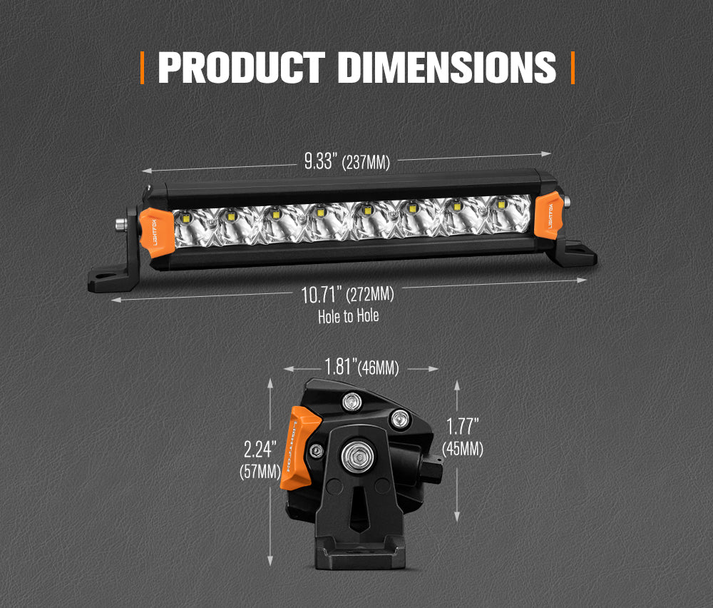 ไฟ LED Lightfox Vega Series ขนาด 8 นิ้ว ความสว่าง 1Lux@606m IP68 ความสว่าง 8,856LM