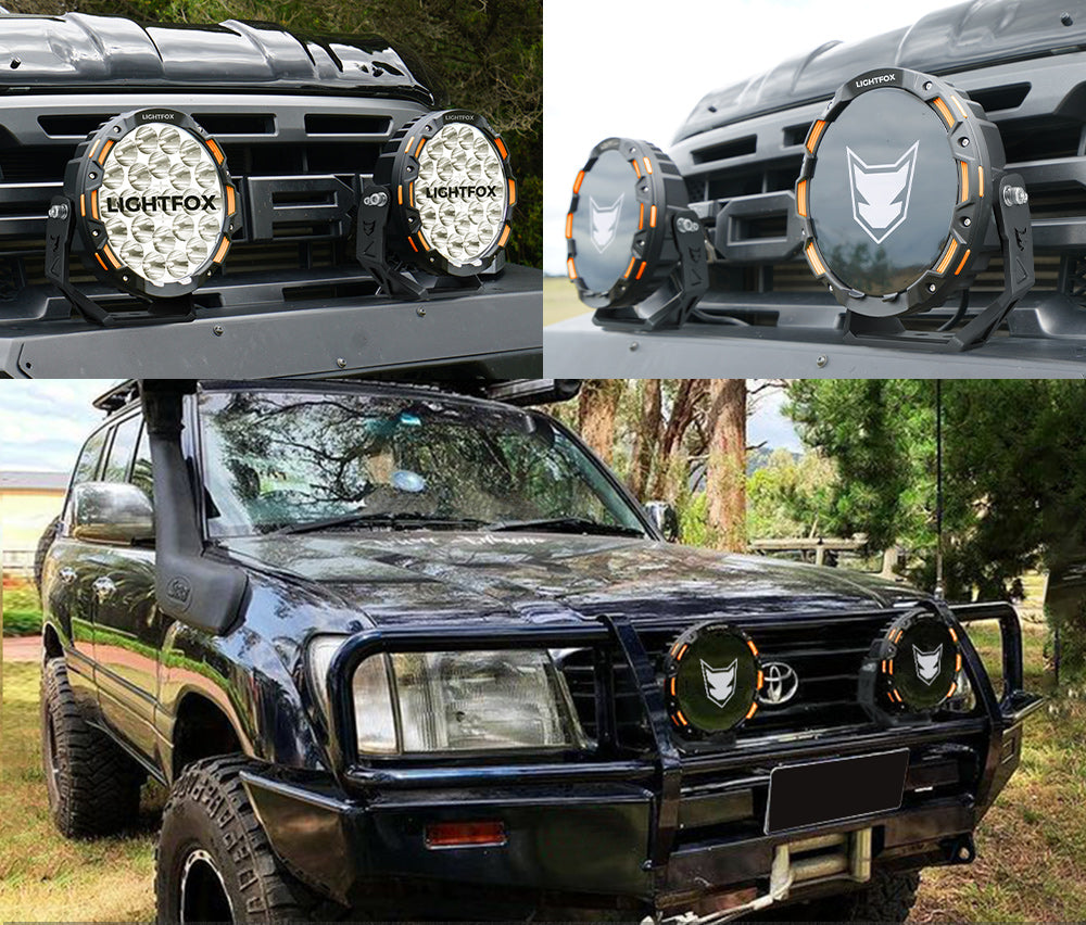 ไฟขับรถ LED Lightfox 9 นิ้ว 1Lux@1,150m IP68 20,200 ลูเมน
