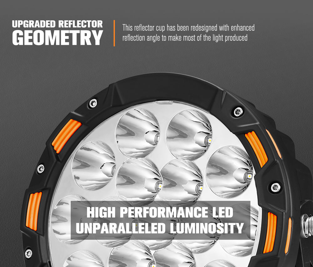 ไฟขับรถ LED Lightfox 7 นิ้ว 1Lux@816m IP68 12,603 ลูเมน