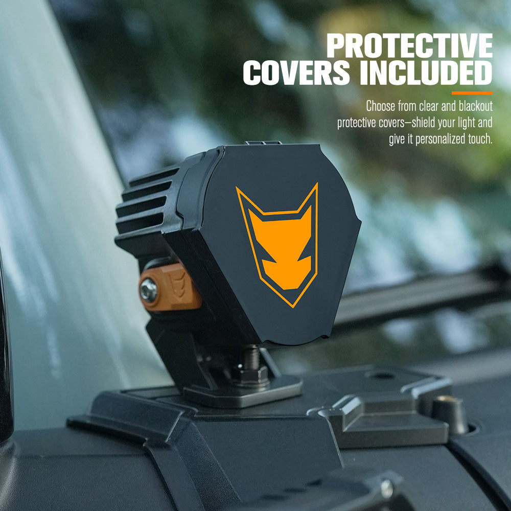 Lightfox Cygnus-3 ไฟ LED แบบฝัก 3 นิ้ว 1 คู่ ความสว่าง 1 ลักซ์ @ 360 ม. IP68 ความสว่าง 3,236 ลูเมน