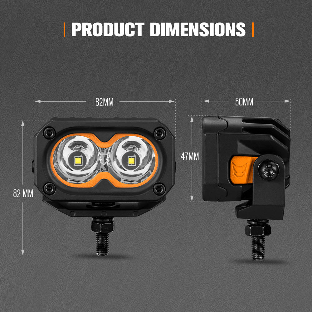 ไฟทำงาน LED Lightfox Cygnus-2 ขนาด 3 นิ้ว ความสว่าง 1 ลักซ์ @ 280 ม. IP68 2,026 ลูเมน