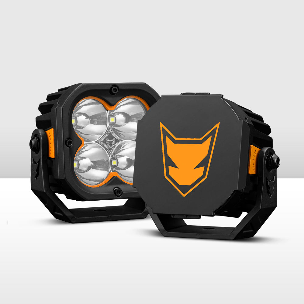 Lightfox Cygnus-4 ไฟ LED แบบฝัก 3 นิ้ว 1 คู่ ความสว่าง 1 ลักซ์ @ 380 ม. IP68 ความสว่าง 3,834 ลูเมน