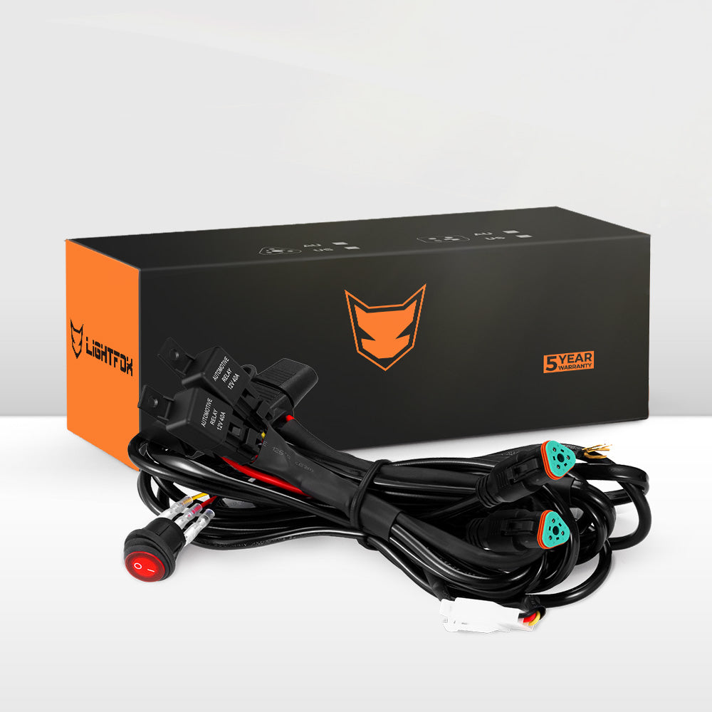สายรัดสายไฟ Lightfox 12V 40A พร้อมขั้วต่อ DT 3 พิน รูปสามเหลี่ยม