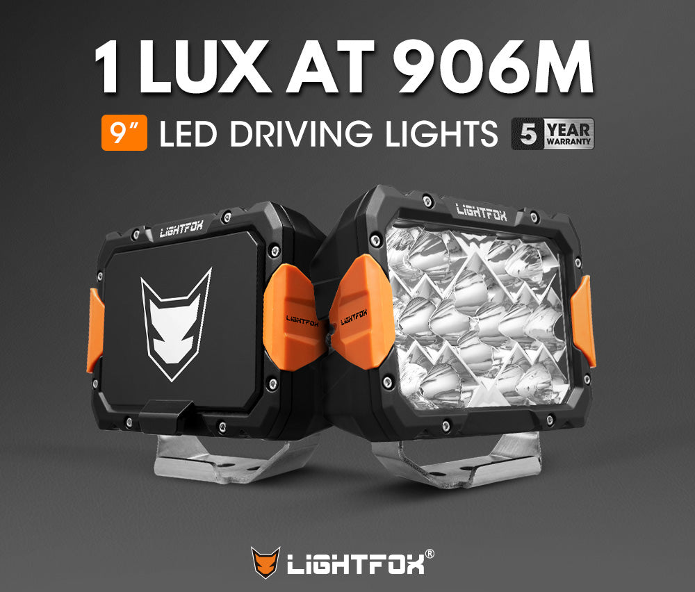 ไฟ LED ขับขี่ Lightfox Pegasus 9 นิ้ว 1Lux@906m IP68 11,390LM