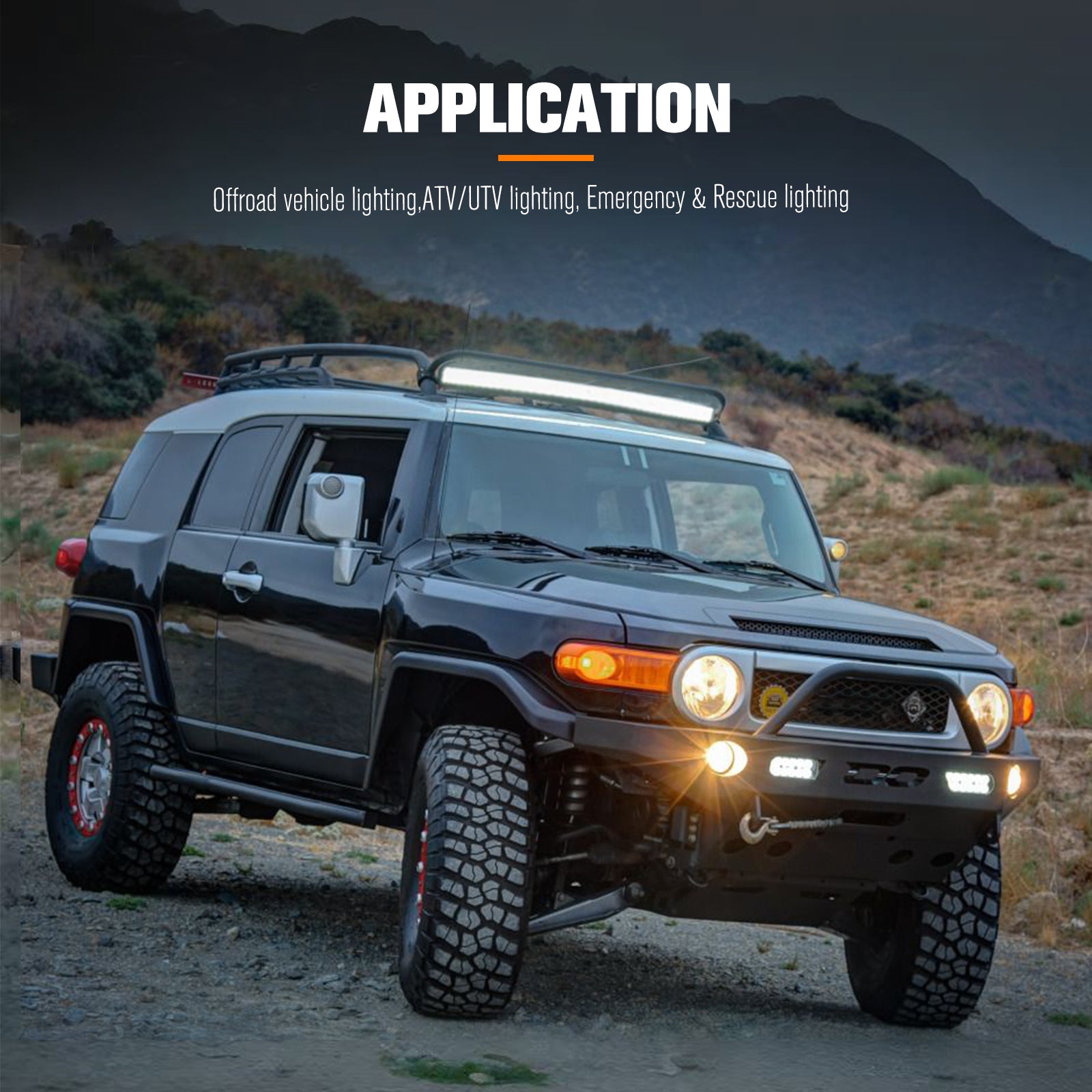 ไฟ LED Lightfox รุ่น 40 นิ้ว แสงโค้ง 1 Lux@735m มาตรฐาน IP68 ความสว่าง 18,700 LM