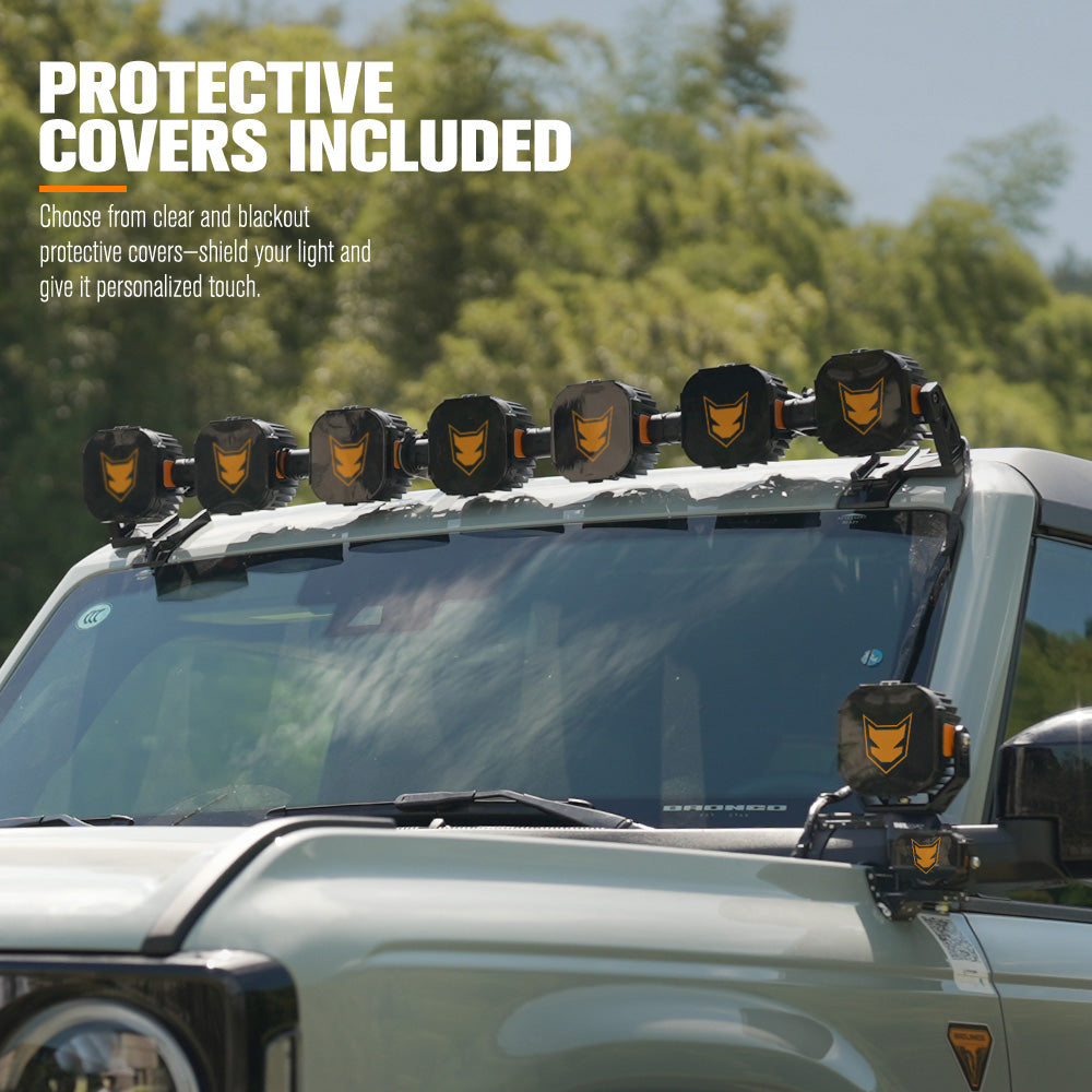 ไฟ LED แบบพอด Lightfox Cygnus-4 ขนาด 3 นิ้ว (ขายเป็นคู่) ความสว่าง 1 ลักซ์ ที่ระยะ 506 เมตร มาตรฐาน IP68 ความสว่าง 7,668 ลูเมน