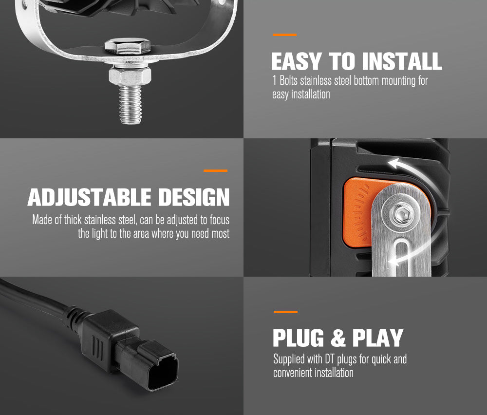 ไฟ LED Lightfox Cygnus 5" รุ่นคู่ 1Lux@651m IP68 14,106LM