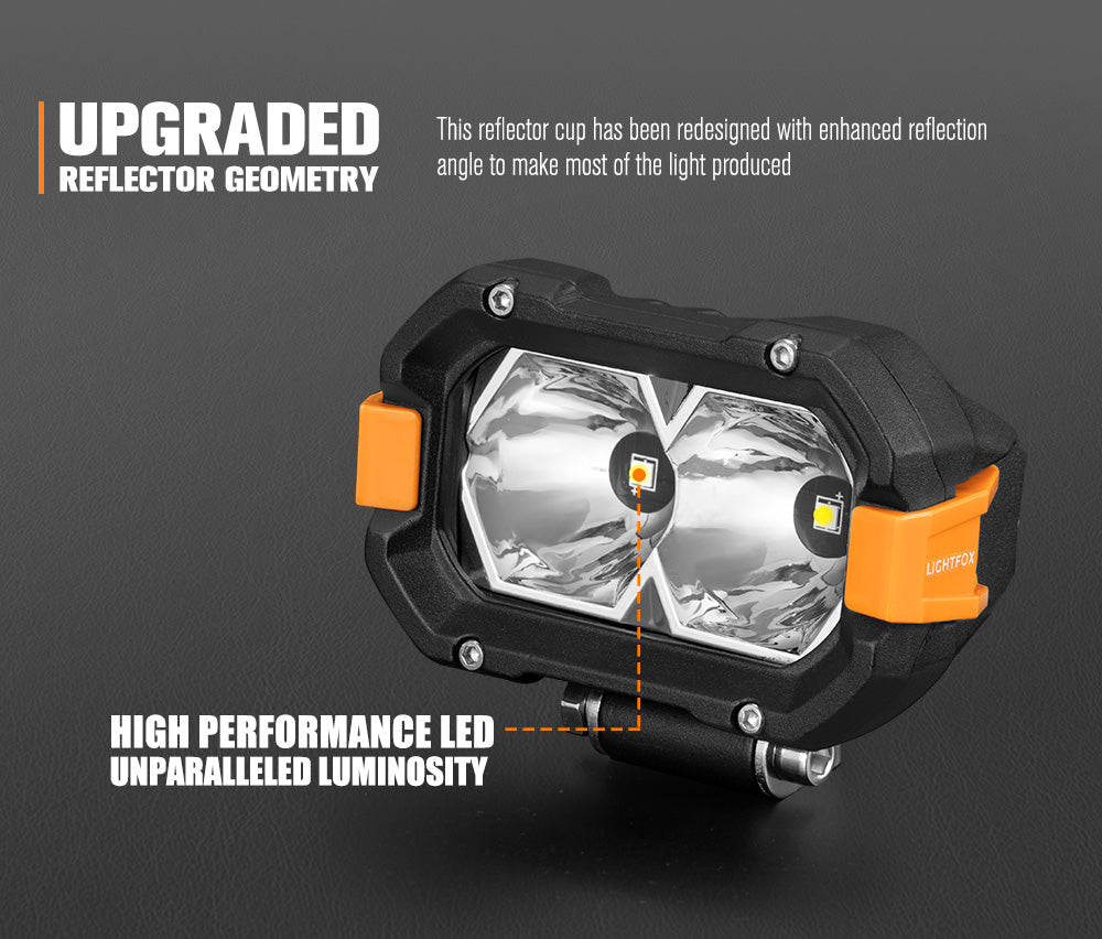 ไฟทำงาน LED Lightfox ขนาด 4 นิ้ว ความสว่าง 1Lux@393m IP68 4,600 ลูเมน